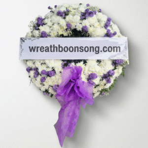 พวงหรีดดอกไม้สด-W0910PP