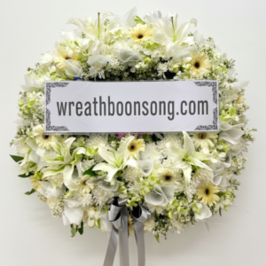 พวงหรีดดอกไม้สด-W0530YL