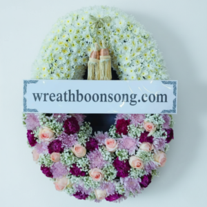 พวงหรีดดอกไม้สด-W0840PP